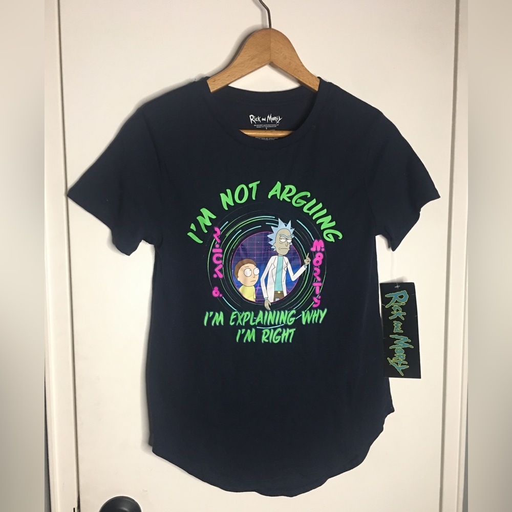 Navy Blue Rick And Morty Shirt NEW